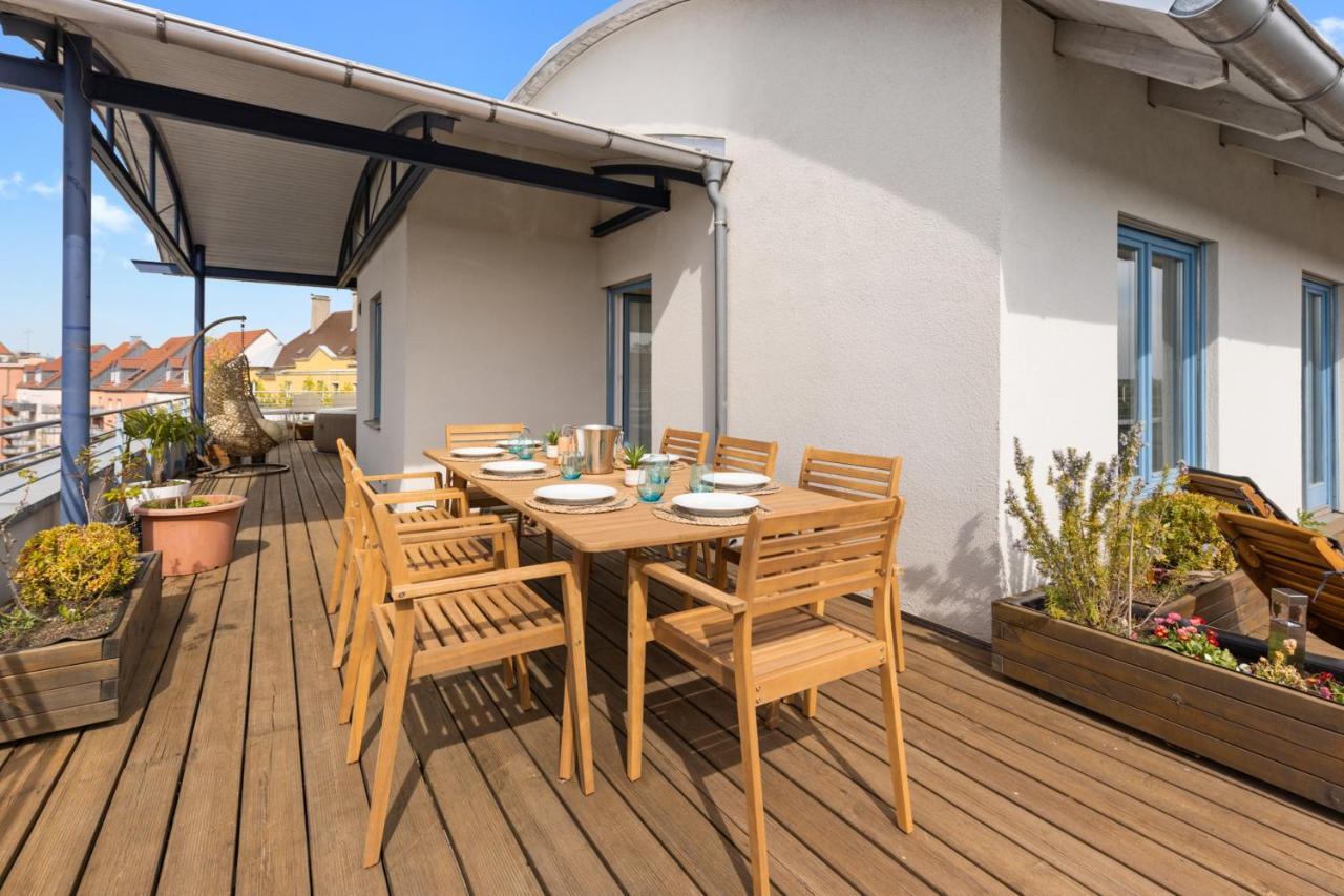 Arbio I Premium Penthouse Apartment Augsbourg Extérieur photo